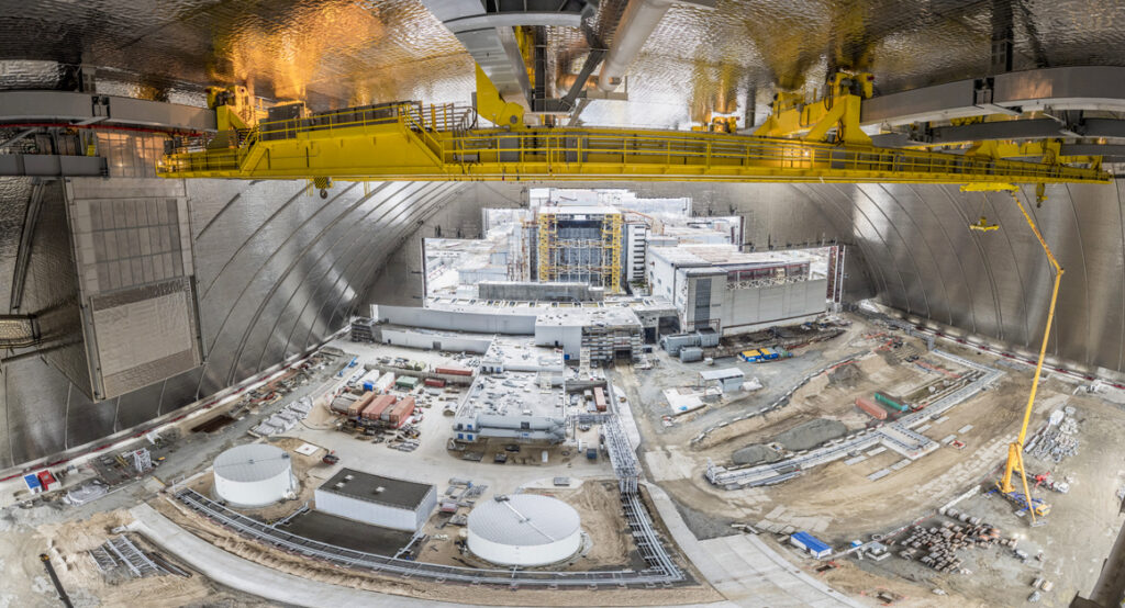Interior view of Chernobyl's Mega Tomb for cleanup of radioactive waste