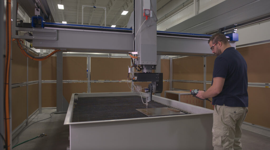 Waterjet trimming machine